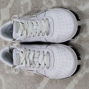 Puma Cali bold sneakers in white